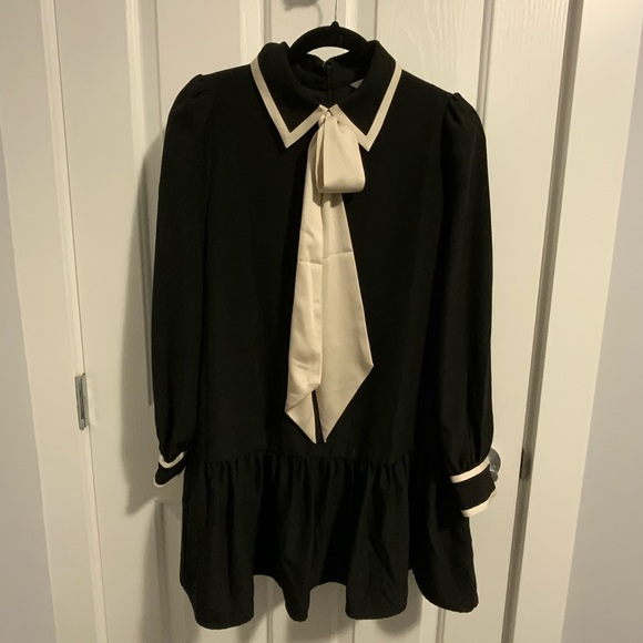 J.ING Black Longsleeve Bow Tie Dress - Picture 4 of 11